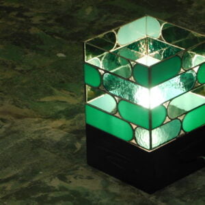 Curved lamp green
